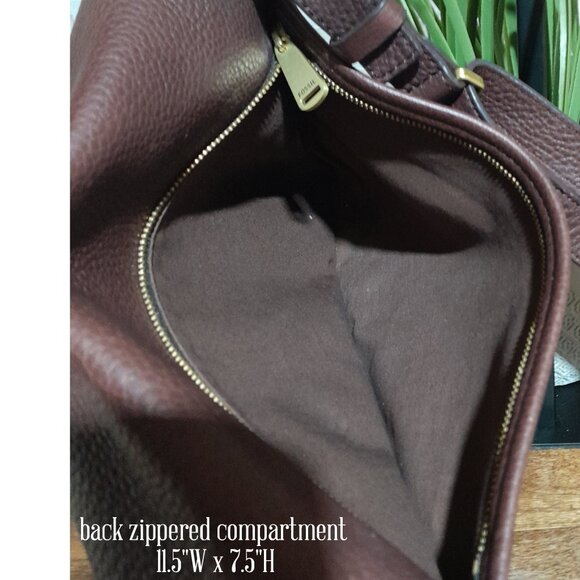 Pebbled Leather Fossil Preston Bag Shoulder Crossbody SMALL FLAW - Picture 6 of 15